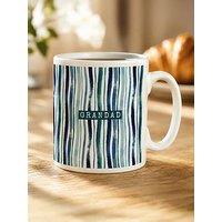 The Personalised Memento Company Personalised Blue Stripe Mug