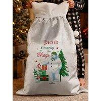 The Personalised Memento Company Personalised The Snowman Christmas Wishes Sack
