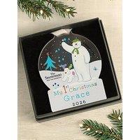 The Personalised Memento Company Personalised The Snowman My 1St Christmas Decoration