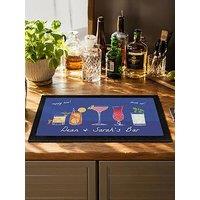 The Personalised Memento Company Personalised Cocktails Bar Mat