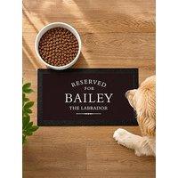 The Personalised Memento Company Personalised Reserved For Pet Bowl Mat