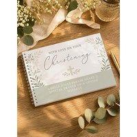 The Personalised Memento Company Personalised Religious Cross Guest Book