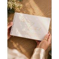 The Personalised Memento Company Personalised Off White Wedding Guest Book