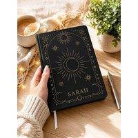 The Personalised Memento Company Personalised Celestial Black Hardback Notebook