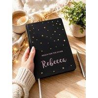 The Personalised Memento Company Personalised Starry Black Hardback Notebook