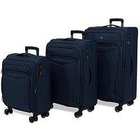 Rock Luggage Vitality 3Pc Set Navy Suitcase