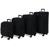 Rock Luggage Vitality 4Pc Set Black Suitcase