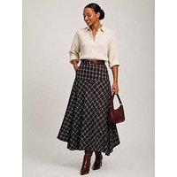 Jolie Moi Plaid Asymmetric Maxi Skirt