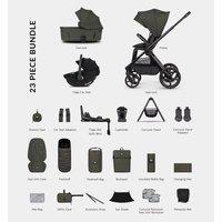 Venicci Upline 3 Hunter - 4In1 Plus Bundle Tiago Black Car Seat And 360 Base - Dark Olive