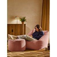Icon Beanbags Velevt Natalia Armchair & Milano Footstool