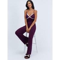 Boux Avenue Womens Pointelle Lace Cami Pyjama Set - Purple