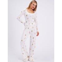 Boux Avenue Womens Gingerbread Supersoft Pj Set - White