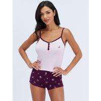 Boux Avenue Boux Avenue Womens Modal Cami & Cherry Shorts Pyjama Set - Pink