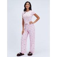 Boux Avenue Boux Avenue Celestial Rib Pyjama Set - Pink Mix