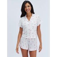 Boux Avenue Boux Avenue Dalmation Cherry Modal Pj Set - Ivory Mix