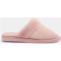 Long Tall Sally Womens Faux Fur Slip On Mule Slippers - Pink