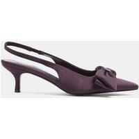 Long Tall Sally Bow Detail Slingback Court Shoes - Purple