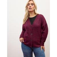 Yours Curve Brushed Boyfriend Cardigan