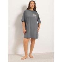 Yours Womens Curve Book Club Sleep T-Shirt - Grey