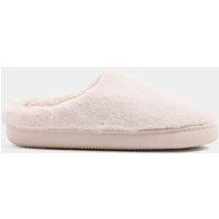 Yours Womens Faux Fur Slip-On Mule Slippers - Pink