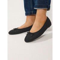 Yours Womens Extra Wide Fit Glitz Blaise Ballet Pumps - Black
