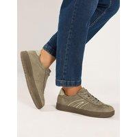Yours Wide Fit Side Panel Lace Up Gum Sole Trainer