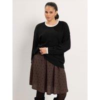 Yours Womens Curve Flippy Skater Skirt - Brown