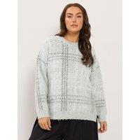 Yours Curve Brushed Check Jumper