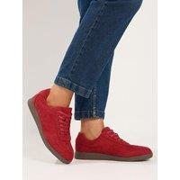 Yours Womens Extra Wide Fit Retro Trainers - Red