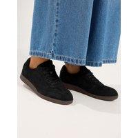 Yours Womens Wide Fit Retro Lace Up Trainers - Black