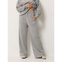 Pixiegirl Womens Petite Active Club Wide Leg Drawstring Joggers - Brown