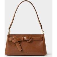 Osprey London Womens East-West Belt Detail Adjustable Shoulder Bag - Brown