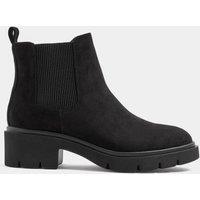 Yours Womens Extra Wide Fit Cleated Sole Side Zip Chelsea Boot - Black