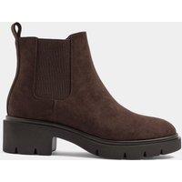 Yours Womens Extra Wide Fit Cleated Sole Chelsea Boots - Brown