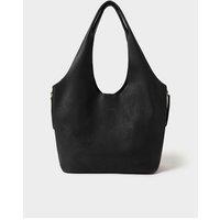 Osprey London Womens Slouch Wide Strap Hobo Bag - Black