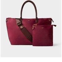 Osprey London Womens Nylon Zip Top Detachable Strap Weekender Bag - Purple
