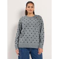 Yours Curve Spot Yarn Jumper