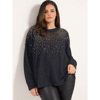 Yours Curve Scattered Sequin Jumper