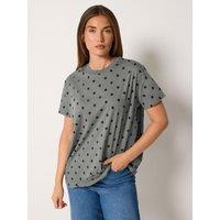 Long Tall Sally Womens Tall Spot Oversized T-Shirt - Grey