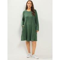 Yours Womens Curve Soft Touch Pocket Swing Dress - Green