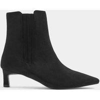 Long Tall Sally Tall Square Toe Kitten Heel Chelsea Boots - Black