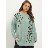Yours Curve Leopard Soft Touch Jumper