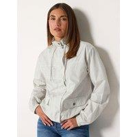 Long Tall Sally Womens Tall High Neck Zip-Through Windbreaker Jacket - White