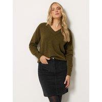 Long Tall Sally Womens Tall Cord Button & Zip Patch Pocket Mini Skirt - Black
