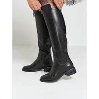 Yours Womens Extra Wide Fit Stretch Knee High Boots - Black