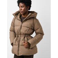 Sweaty Betty Womens Nimbus Cinched Waist Hooded Puffer Jacket - Beige
