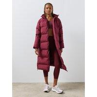 Sweaty Betty Womens Nimbus Longline Waterproof Hooded Puffer Jacket - Red
