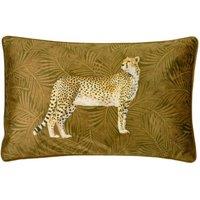 Paoletti Cheetah Forest 30X50 Polyester Cushion Gold