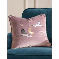 Paoletti Moonlit Flight 45X45 Polyester Cushion Dusty Pink