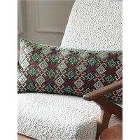 Paoletti Laurel 30X60 Polyester Cushion Cerise/Jade